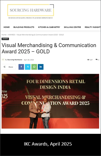 IKC Awards 2025 - Gold - Hindware