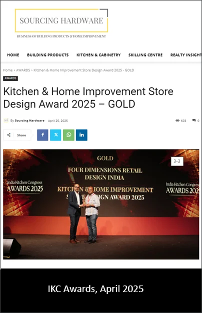 IKC Awards 2025 - Gold - Hindware Experience Centre